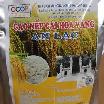 Gạo nếp cái hoa vàng An Lạc - túi 3kg